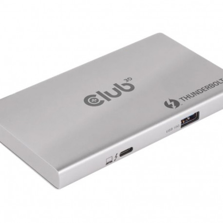 CLUB 3D THUNDERBOLT 4 KANTAV 5-IN-1 JAOTUR NUTIKA TOITEGA 3X THUNDERBOLT 4 + 1X USB GEN2 1X DC TOIDE