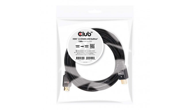 CLUB 3D HDMI 2.0 4K60Hz RedMere cable 15m