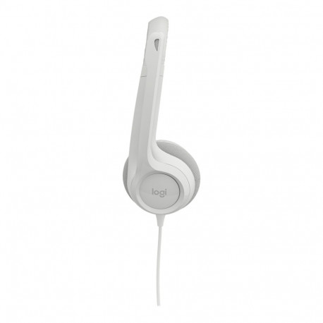 LOGITECH H390 Headset on-ear wired USB-A off-white