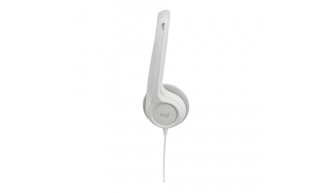 LOGITECH H390 Headset on-ear wired USB-A off-white