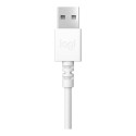 LOGITECH H390 Headset on-ear wired USB-A off-white