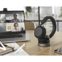 JABRA Evolve2 75 Headset on-ear Bluetooth wireless active noise cancelling USB-C noise isolating bla