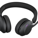 JABRA Evolve2 65 MS Stereo Headset on-ear Bluetooth wireless USB-A noise isolating black Certified f
