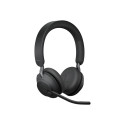 JABRA Evolve2 65 UC Stereo Headset on-ear Bluetooth wireless USB-C noise isolating black with chargi