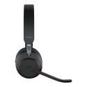 JABRA Evolve2 65 UC Stereo Headset on-ear Bluetooth wireless USB-A noise isolating black