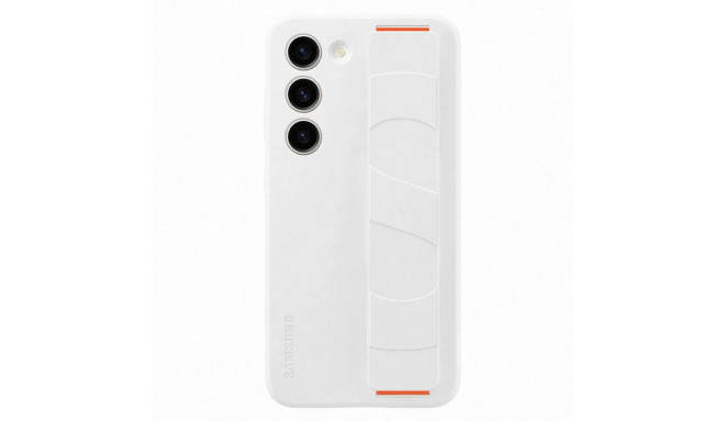 Samsung Silicone Grip Cover Case for Samsung Galaxy S23 silicone case with wrist strap white (EF-GS9