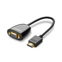 Ugreen Cable Cord Adapter Adapter One Way HDMI (Male) to VGA (Female) FHD Black (MM105 40253)