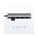 Ugreen USB Type C HUB - 4x USB 3.2 Gen 1 with USB-C power port gray (CM219 70336)