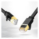 Ugreen Flat Cable Internet Network Cable Ethernet Patchcord RJ45 Cat 7 STP LAN 10 Gbps 3m Black (NW1