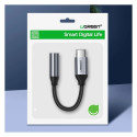 Ugreen Headphone Adapter with 3.5mm mini jack to USB Type C 10cm gray (30632)