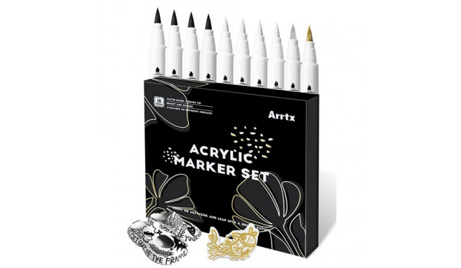 Acrylic Marker Pens ARRTX, 4 Colours, 10pcs