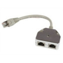 MicroConnect MPK420  MYWA-04 Y-ADAPTER RJ45-2xRJ45 M/F 8P 2 Port Double Shielded Cat 5e