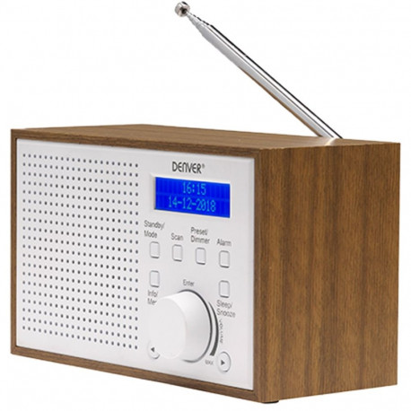 Denver DAB-46 kompaktne DAB+/FM raadio valge