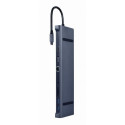 Gembird A-CM-COMBO10-01 USB Type-C 10-in-1 multi-port adapter (USB hub + HDMI + VGA + PD + card read