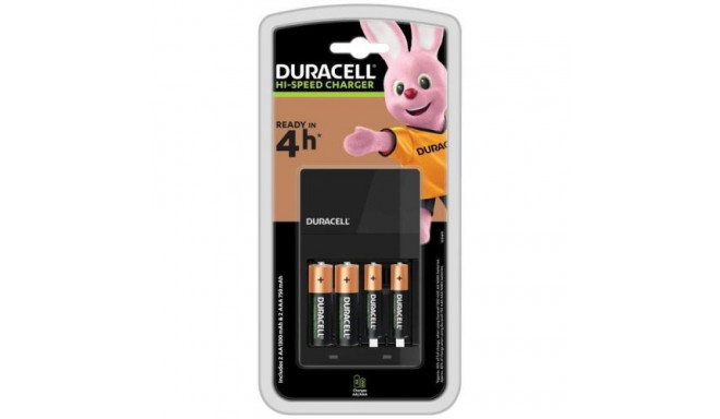 DURACELL Battery Charger CEF14 - 2pcs of (AA) NIMH 1300 mAh + 2pcs of (AAA) NIMH 750 mAh, (4 batteri