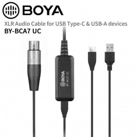 BOYA Adapter cable. XLR to Lightning Black EU