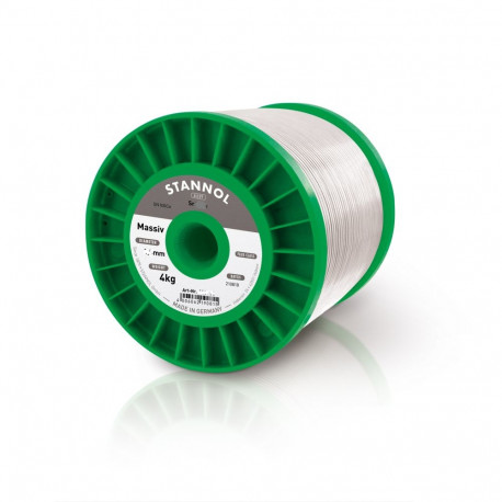 Leadfree solderwire MASSIVE TSC DIN 4KG Sn95,5Ag3,8Cu0,7 Ø3mm reel