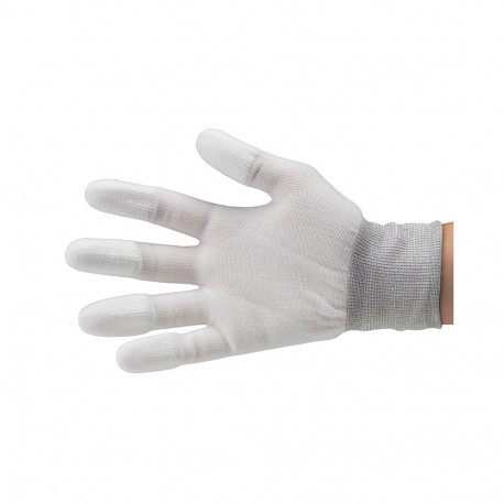 LIGHT DISSIPATIVE GLOVES PU FINGER TIPS - S