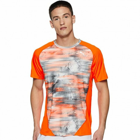 Lühikeste varrukatega T-särk, meeste Graphic Tee Shocking Puma  Graphic Tee Shocking Oranž - S