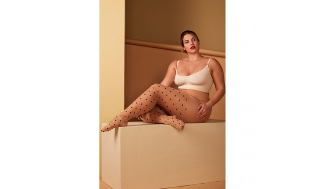 SOKISAHTEL DOTS plus size beežid täpilised sukkpüksid 448, 450