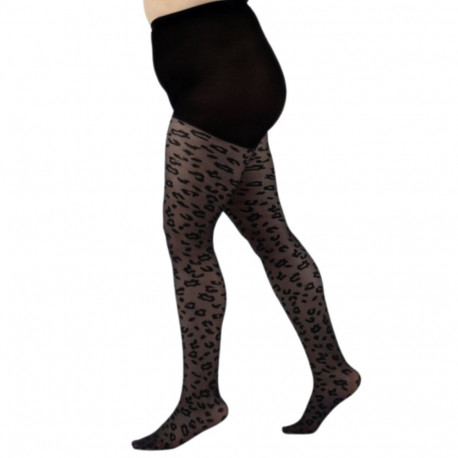 SOKISAHTEL ROYAL plus size musta värvi leopardimustrilised sukkpüksid 448, 450