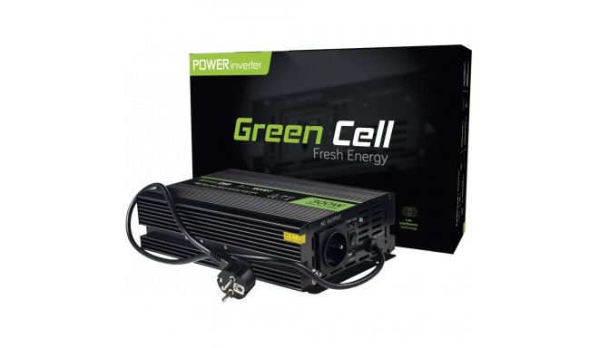 "Green Cell KFZ Spannungswandler Power Inverter 12V > 230V 300/600W"