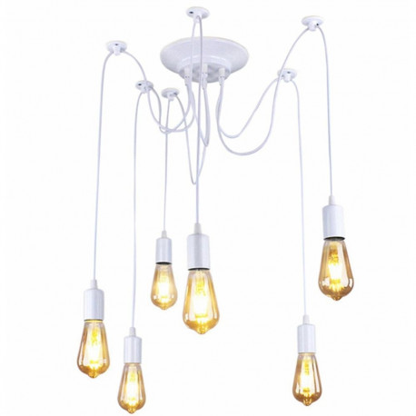 ZD74B LAMPA SUFITOWA 6 RAMION BIAŁA