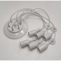 ZD74B LAMPA SUFITOWA 6 RAMION BIAŁA