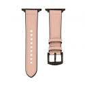 Connect Watch 42/44/45mm Silicone patch Leather Strap (132mm M/L) Pink Sand