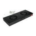 Equip Cooling Fans 19&#039;, 1U, 2FANS, RAL9005 Black