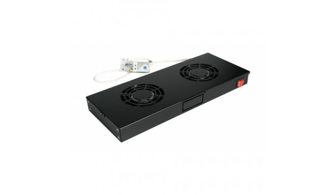 Equip Cooling Fans 19&#039;, 1U, 2FANS, RAL9005 Black