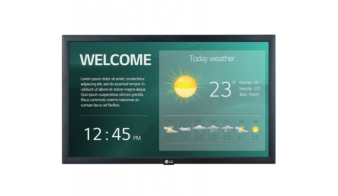 LG 22SM3G-B Digital signage display 54.6 cm (21.5&#039;) IPS Wi-Fi 250 cd/m² Full HD Black Built