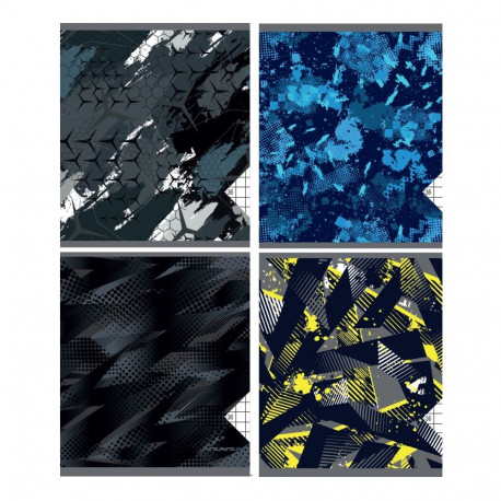 Kaustik A5 36l. 5x5ruut Hipster/Graffiti, Lamineeritud kaaned