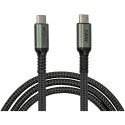 "GoodConnections USB-C 2.0 (ST-ST) 1m Anschlusskabel Textilmantel 240W Anthrazit"