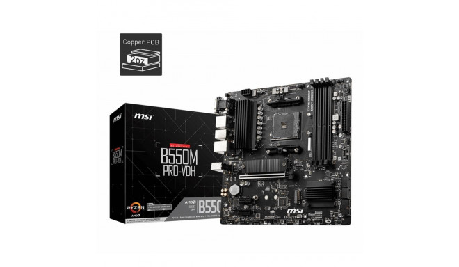 Mainboard|MSI|AMD B550|SAM4|MicroATX|Memory DDR4|Memory slots 4|2xPCI-Express 3.0 1x|1xPCI-Express 4