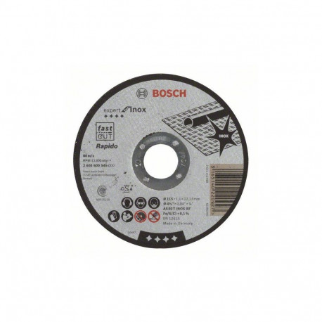 CUTTING DISC INOX 115X22X1 BOSCH