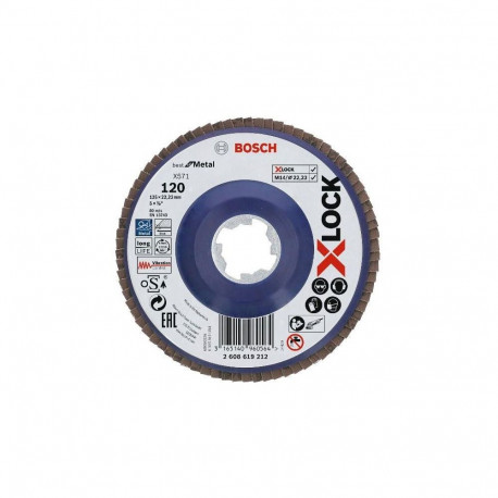 FLAP DISC 125MM 120 BOSCH X-LOCK