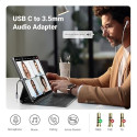 Adapter USB C pistik - 3,5 mm stereopesa AV161 UGREEN