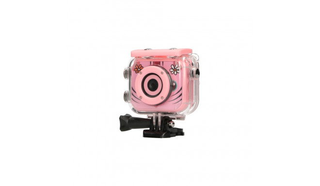 Extralink Camera Kids Camera H18 Pink 1080P 30fps, IP68, 2.0" screen