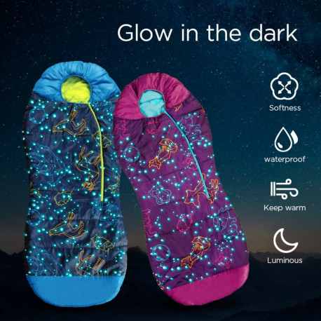 Ki Glow-in-the-Dark -1 lilla magamiskott -