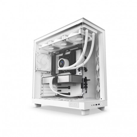 PC CASE NZXT H6 FLOW MIDI TOWER WINDOW WHITE
