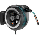 GARDENA battery-powered wall hose box PowerRoll XXL 18V P4A, 40 meters, hose reel (grey/white, Li-Io