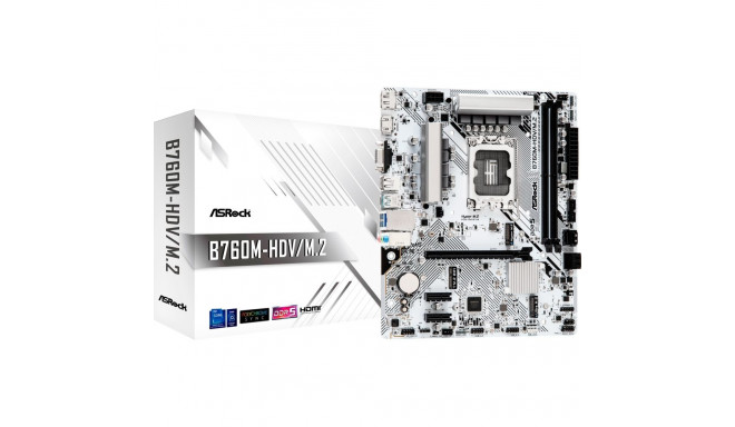 ASRock B760M-HDV/M.2 WHITE - Socket 1700 - motherboard