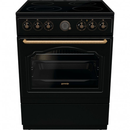 gorenje GECS6B70CLB, stove (black/gold)