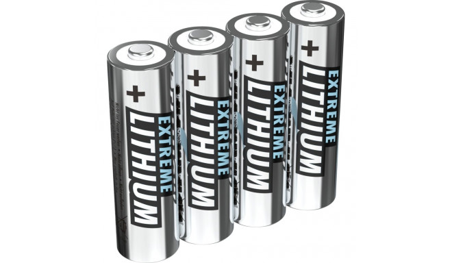 Ansmann Extreme Lithium Mignon AA, battery (silver, 4 pieces)