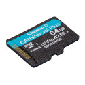 Kingston memory card 64GB microSDXC Canvas Go! Plus cl. 10 UHS-I 170 MB|s + adapter