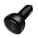 Baseus Car Quick Charger 12-24V 160W USB + 2xUSB-C QC5 PD3.0 with USB-C Cable 1m