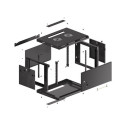 Lanberg WF01-6406-00B rack cabinet 6U Wall mounted rack Black