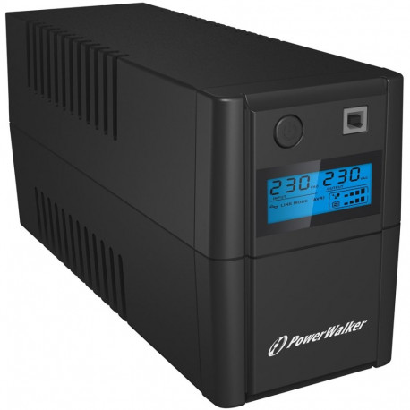 PowerWalker katkematu toiteallikas (UPS) VI 850 SHL Schuko line-interactive 0.85kVA 480W 2 AC-pistik