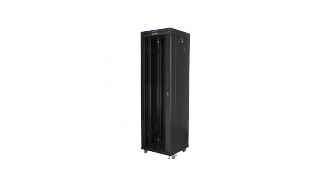 RACK CABINET 19" FREE-STANDING 42U/600X600 (FLAT PACK) WITH GLASS DOOR LCD BLACK LANBERG V2